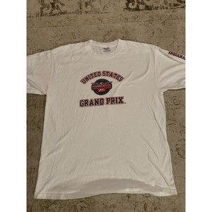 VTG Indycar Racing Shirt Mens Large White Grand Prix 00s F1 Indianapolis